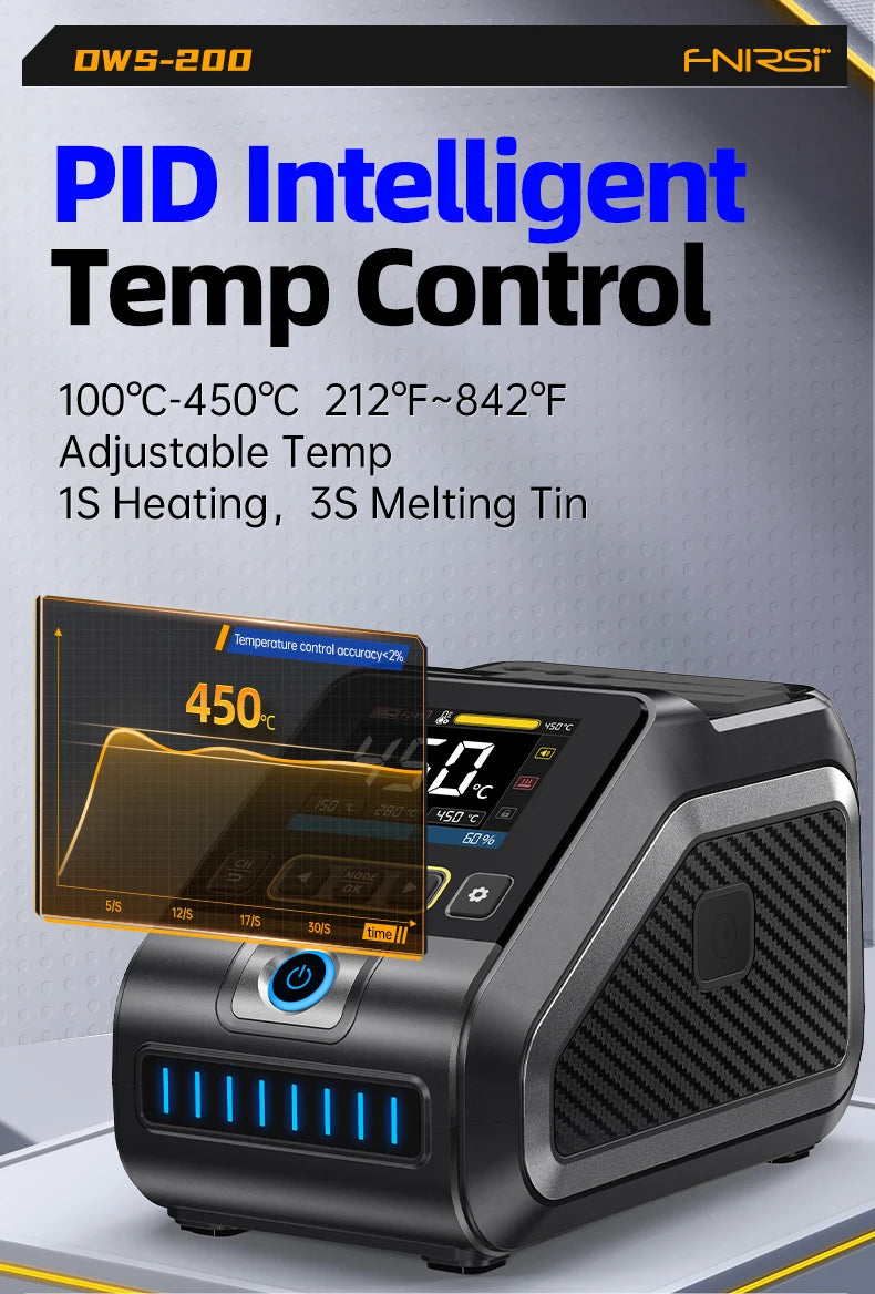 FNIRSI DWS-200 200W Rework Soldering Station C210/C245 Handle with Soldering Helping Hand Electronic Welding Repair Solder Tools