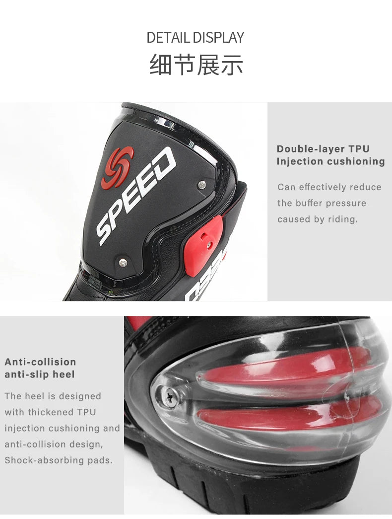 Riding Tribe Men Motorcycle Boots Moto Racing Motocross Off-Road Motorbike Motorcycle Shoes Botas Moto Riding Boots