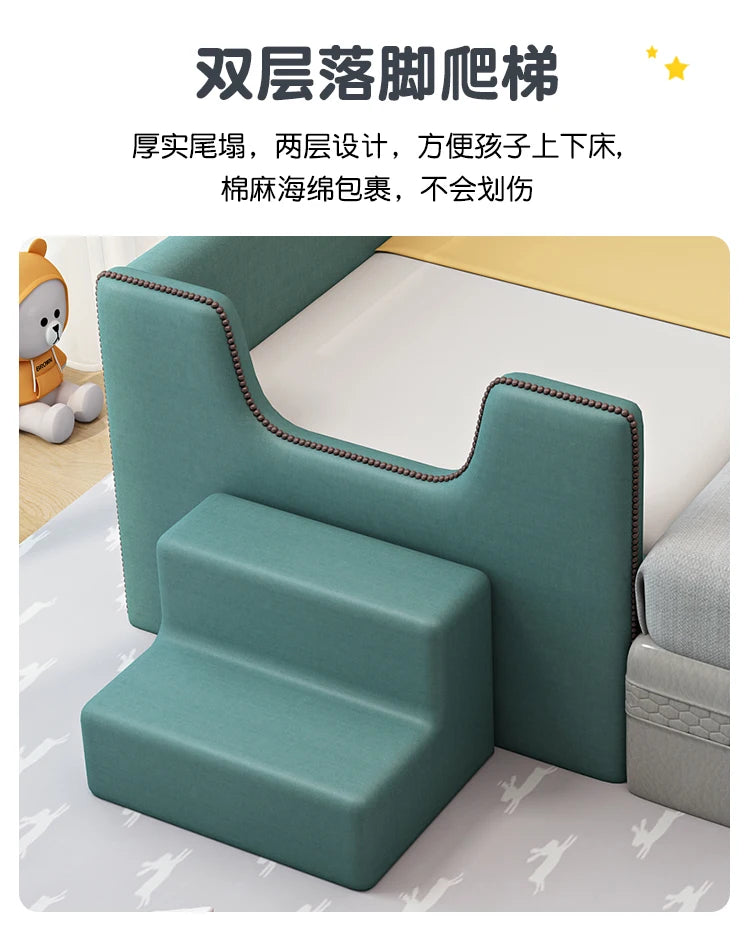 Barrier Stairs Children Beds Single Safety Bedrooms Wooden Kids Bed Mattresses Toddler Luxury Lit Cabane Enfant Home Furniture