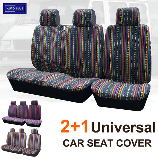 2+1 Universal Striped Color Car Seat Covers For Iveco Daily For Ford Transit For Sprinter 02 For  An Opel Vivaro 2006