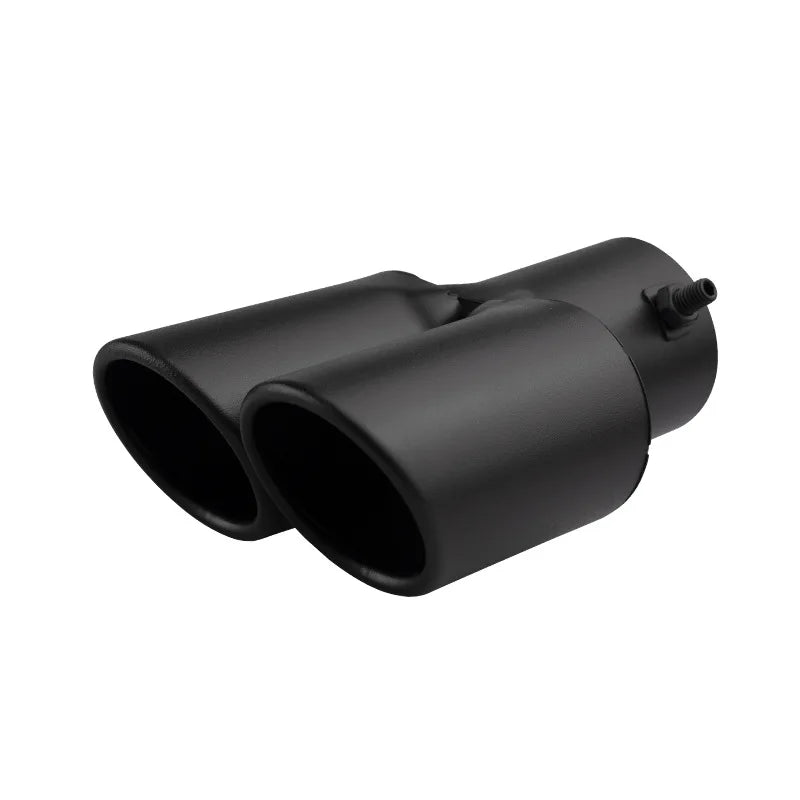 Car Universal One To Two Grilled Blue Tail Throat Double Pipe Tail Pipe Stainless Steel Exhaust Pipe Modification Supplies