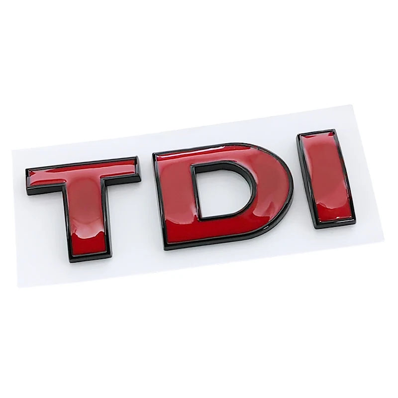 3d ABS Black Logo TDI Emblem Car Trunk Badge For VW Passat Jetta Touareg Tiguan Touran Golf 4 5 6 Caddy TDI Sticker Accessories