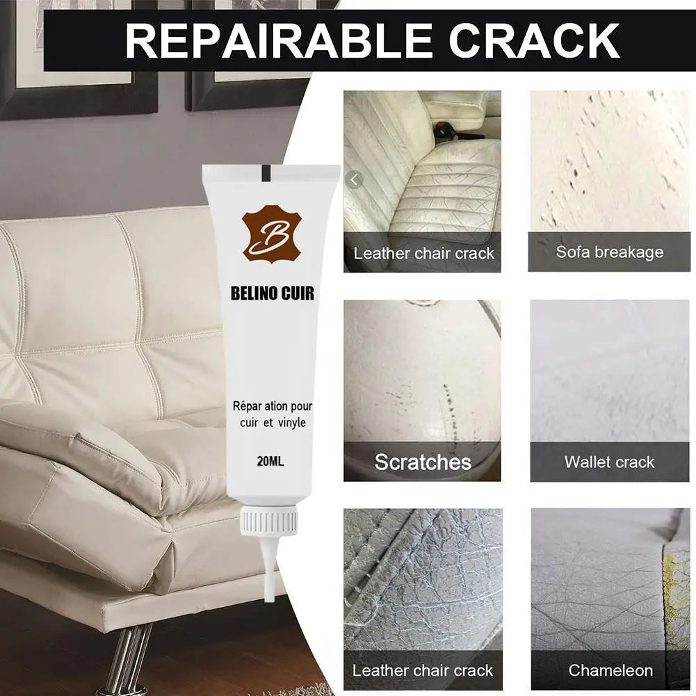 20ml Car Advanced Leather Repair Cream Repair Filler Sofa Auto Seat Leather Complementary Repair Refurbishing Car Polishing Kit