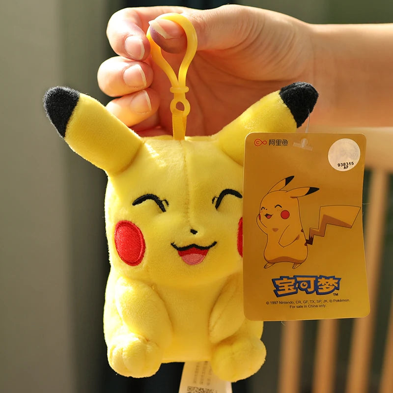 Clearance_Original Pokemon Plush Keychain Cartoon Toys Pikachu Charmander Psyduck Squirtle Snorlax Wobbuffet Doll Kids Kawai Toy