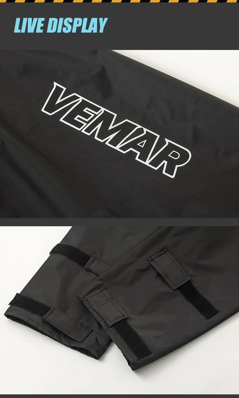 Men Women VEMAR Motorcycle Rain Suit - Heavy Duty Waterproof Jacket & Pants Set for Delivery Riders/Moto/Bike Riding
