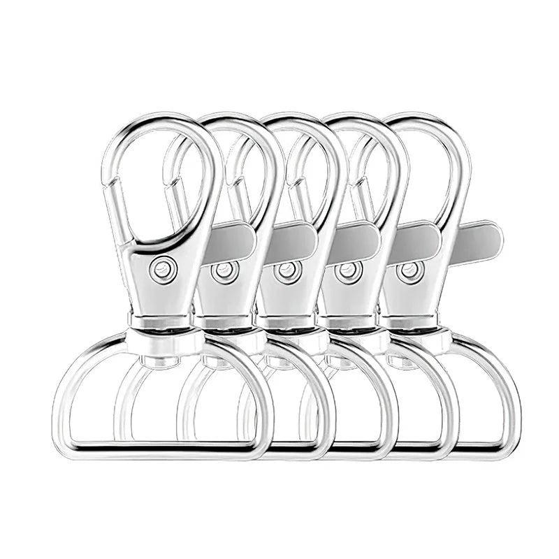 10pcs Swivel Clasps Snap Hooks Metal D Ring Key Chain Clip Hooks Lobster Key Chain DIY Making Accessories for Purse Handbag