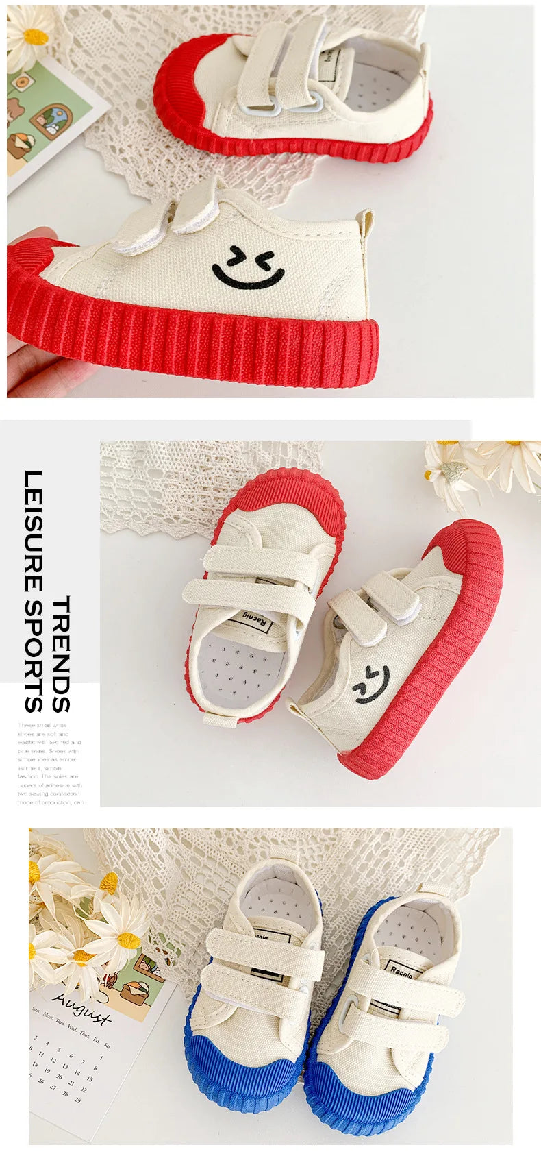Children Canvas Shoes Baby Soft Indoor Shoes Boys Girls Low-top Caual Shoes Kids Candy Color Hook Shoes