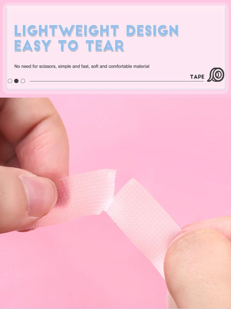 2/8PCS Micropore Lash Tape Eyelash Extension Supplies Transparent 4.5/9m Breathable Easy To Tear Medical Tapes Lash Makeup Tool