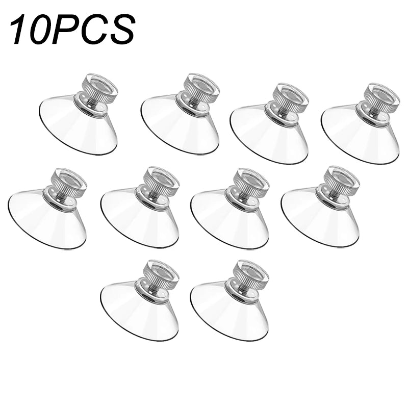 4CM transparent strong PVC suction cup hook with M4 screw rod plastic M5 nut foot pad waterproof storage fixed