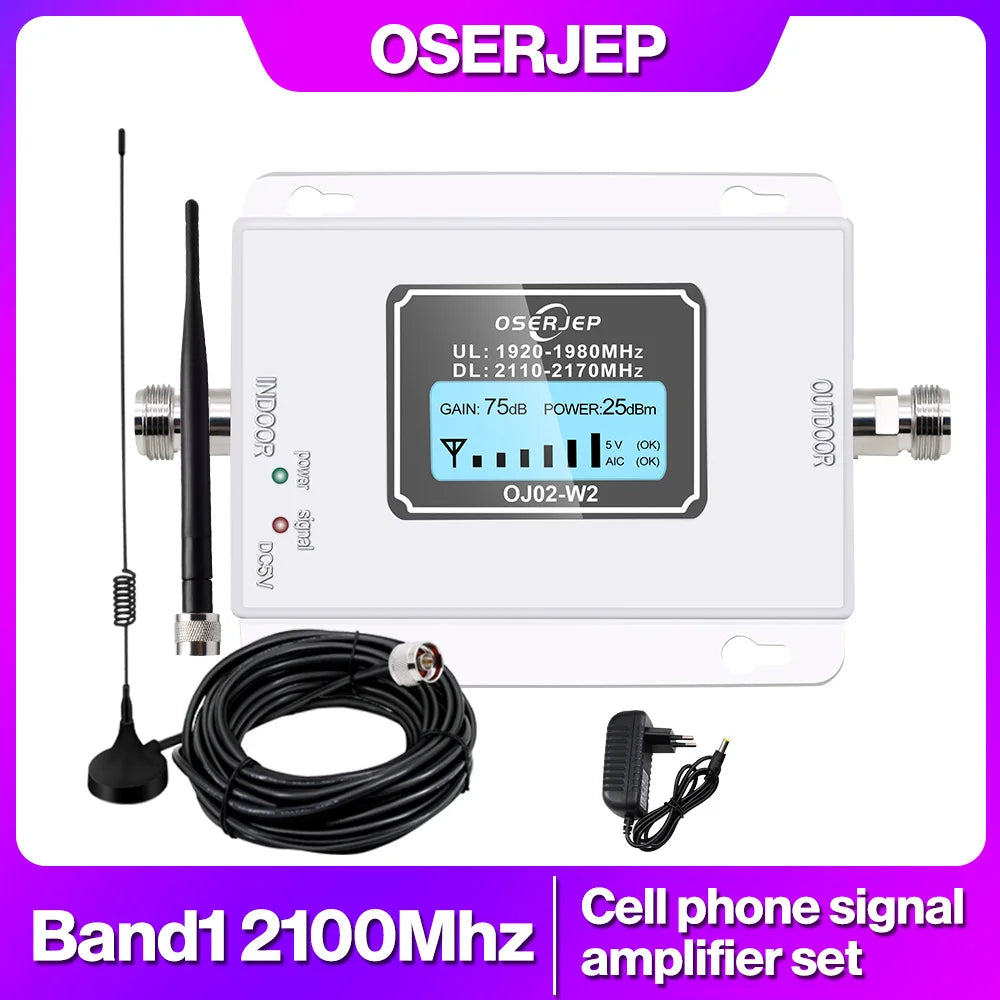 Fullset 850/900/1800/2100MHZ Booster GSM 1800 2g 4g LTE Cell Phone Signal Repeater Booster Mobile Phone Signal Amplifier