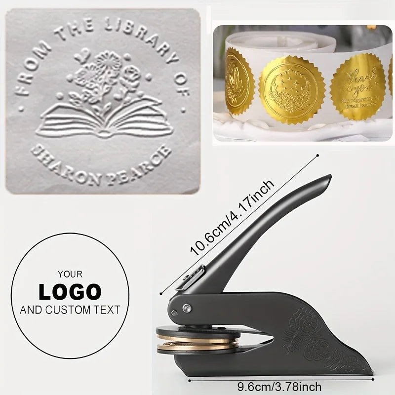 Personalized Book Embosser | "From The Library of..." Custom Stamp | Ex Libris Book Stamp | Thoughtful Gift for Book Lovers