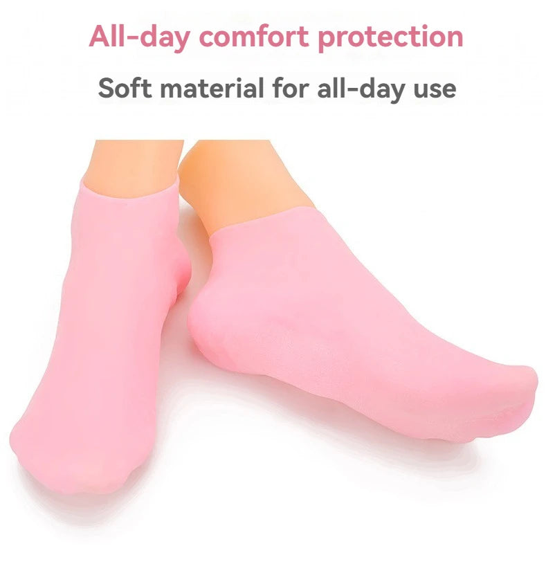 A Pair Of Silicone Socks Moisturise And Prevent Cracks And Soften Calluses And Cornsfoot Maskbeach Socksprotective Foot Covers