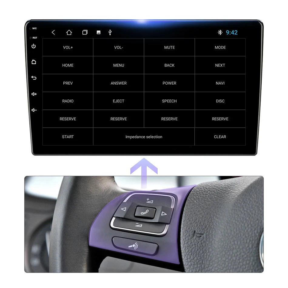 Android 12 Universal Car Radio for Nissan Kia Honda Toyota VW Multimedia Video Player 2Din Carplay GPS Navigaion 9/10" Head Unit