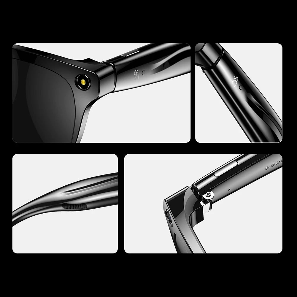 1080P HD AI Smart Glasses Chat GPT 100MP Camera Sunglasses Bluetooth Call 260Mah Battery Voice Assistant Control Smart Glasses
