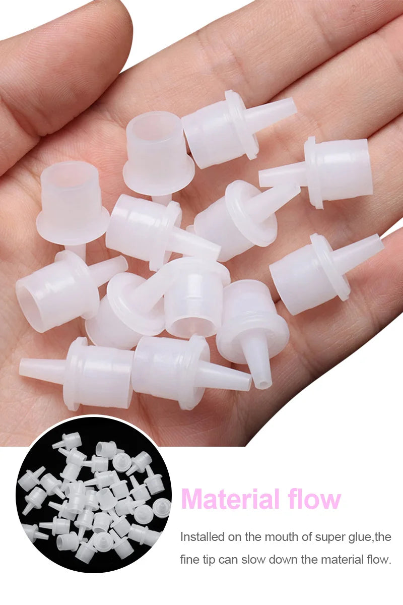 50/100/200pcs Glue Blocking Needle Anti-clogging Tool Glue Spout Replacement Spout Eyelash Extensions Accessories