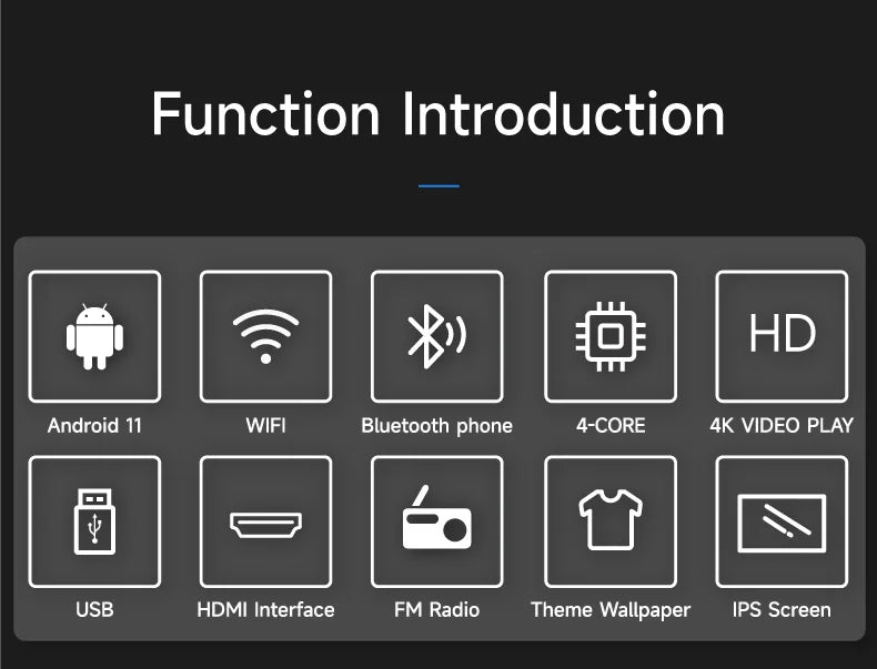 13" Headrest Monitor Android 12 Car Display IPS  2K HD For Car Rear Seat Tablet Touch Screen Video Music TV Player HDMI Input