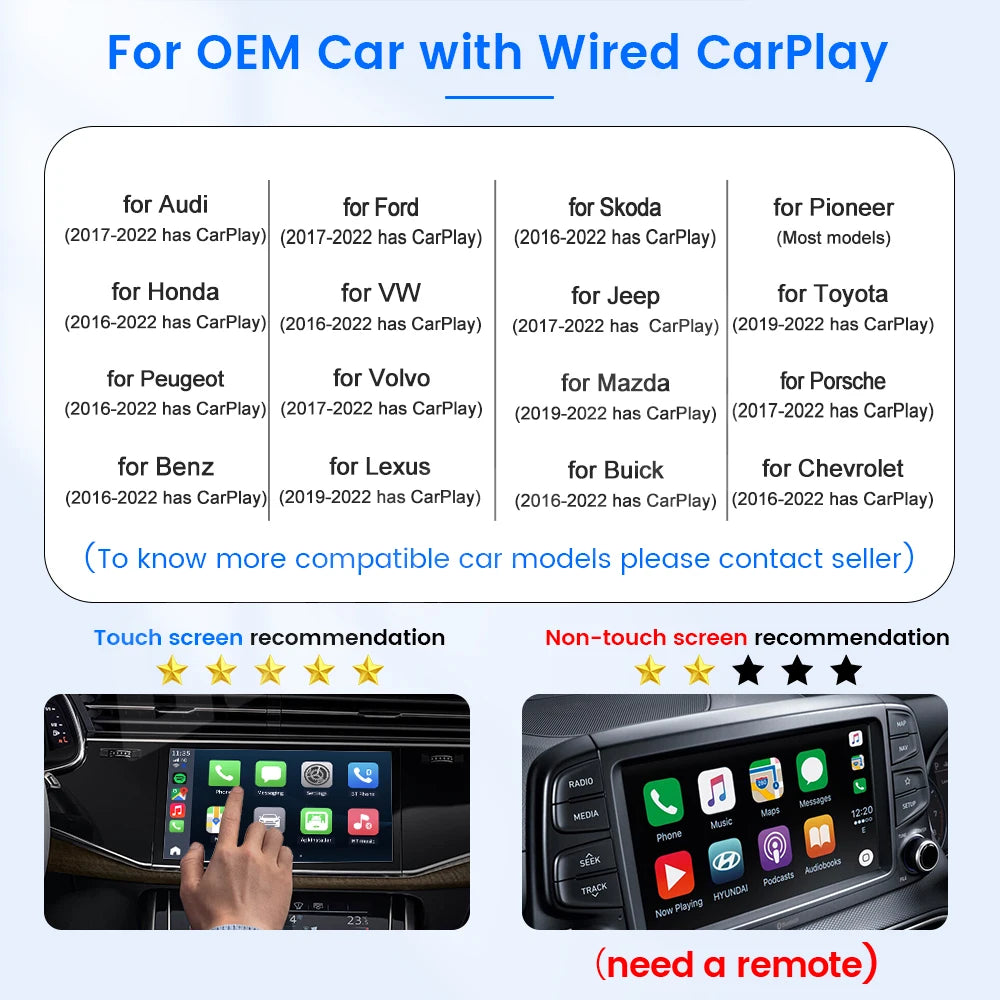 CarlinKit CarPlay Ai Box Android 13 SM6225 8 cores 8G+128G for Netflix Smart TV Box Wireless CarPlay Android Auto 512GB via TF