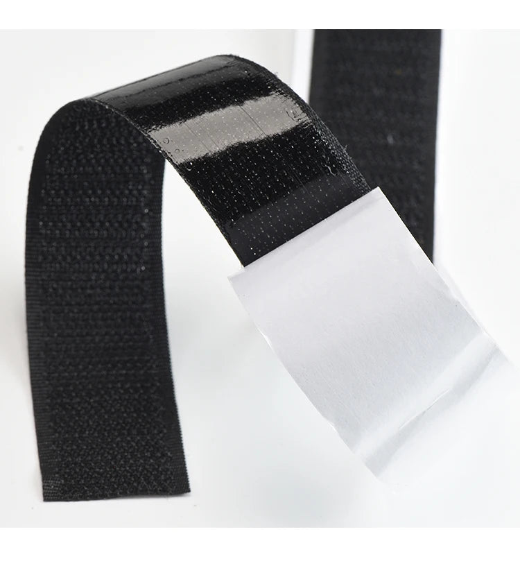 5M Strong Self-adhesive Hook and Loop Fastener Tape Magic Nylon Sticker Straps with Glue for DIY Craft Accessories 20/25/30/50mm