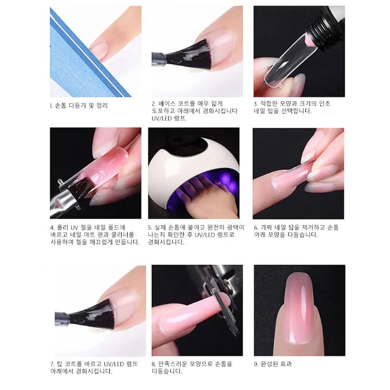 30ml Quick Extension Gel Polish Slip Solution Gel Brush Nail Permanent Liquid Painless Acrylic Nail Art Extension Tool