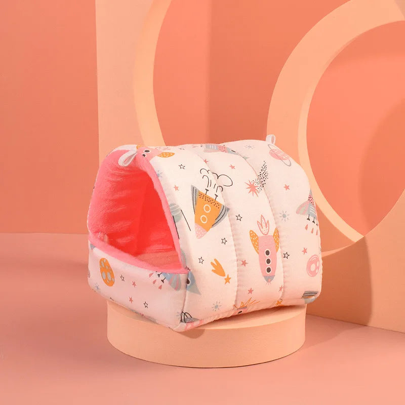 Soft Hamster House Rabbit Rodent Guinea Pig Rat Cage Nest Small Animal Sleeping Bed Winter Warm Cotton Mat Accessories Hedgehog