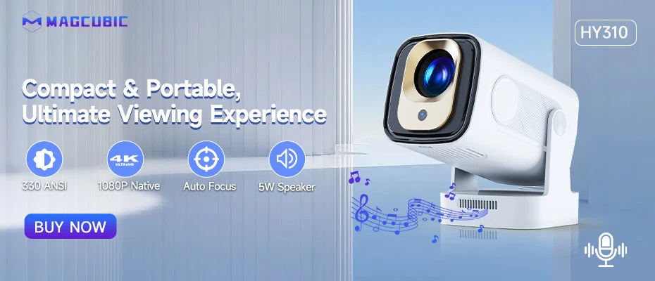 Magcubic Projector HY300 PRO 4K Android 11 Dual Wifi6 260ANSI Allwinner H713 BT5.0 1080P 1280*720P Home Cinema Outdoor Projetor