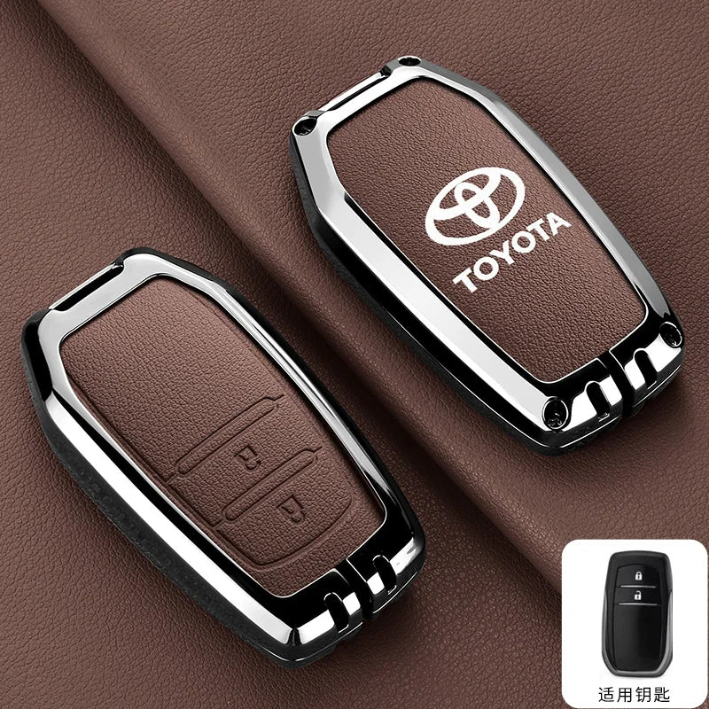 Car Remote Key Case Cover For Toyota CHR Hilux Fortuner Land Cruiser 200 Camry Corolla Crown RAV4 Highland Keychain Accessories