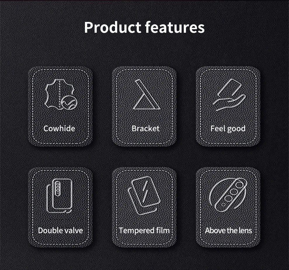 LANGSIDI Leather Case for Samsung Galaxy Z Fold 7 6 5 4 3 Fold6 Fold7 Gold Plating Magnetic Hinge Stand Cover with Mirror Film