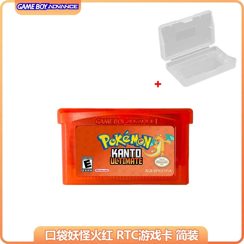GBA RTC Pokemon  Real Clock  New Version 2.0 Game Card  Featured Popular English Games