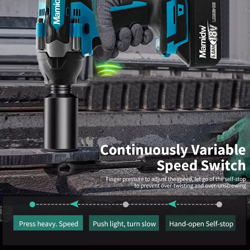 Brushless Electric Wrench Cordless Drill Screwdriver Free Delivery Large Torque Power Tools 18V Wrench For Makita Battery Pin