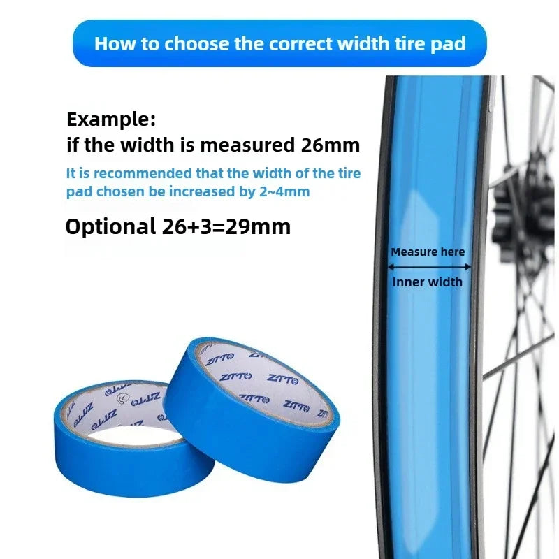 MTB Road Bike 10m Tubeless Rim Tapes Rim Strips Width 16/18/21/23/25/27/29/31/33/35mm for 26 27.5 29 Inch 700c Wheels Rims