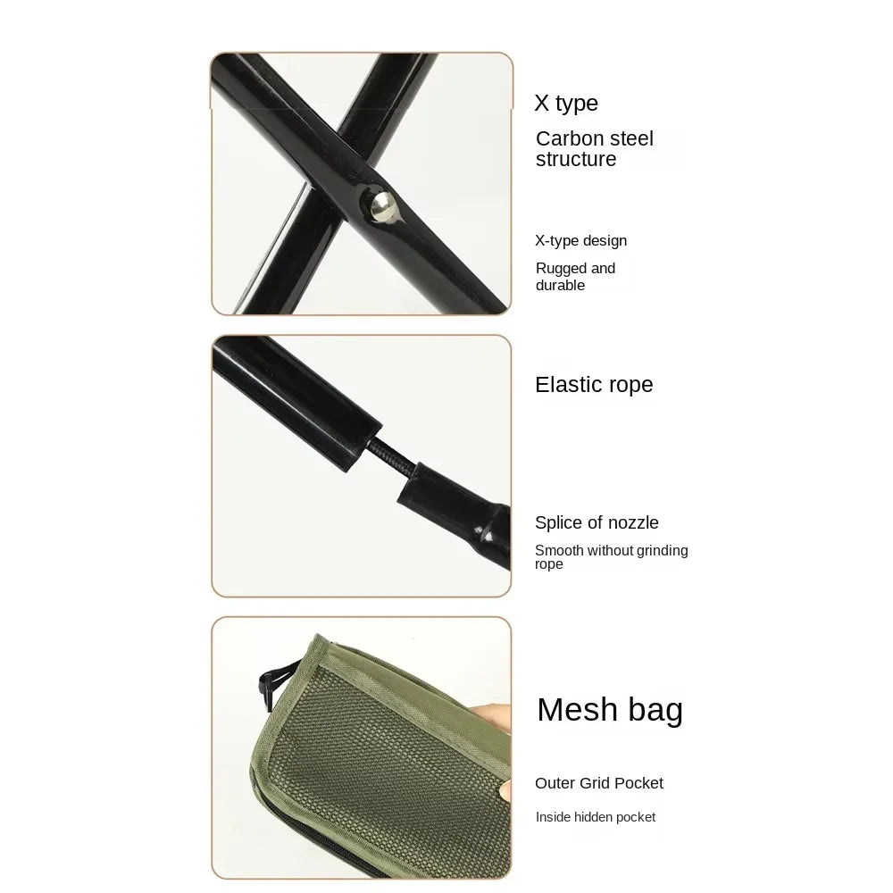 Portable Foldable Backpack Stool Lightweight Camping Fishing Picnic Chair Outdoor Outdoor Adventure Seat for Hiking Travel