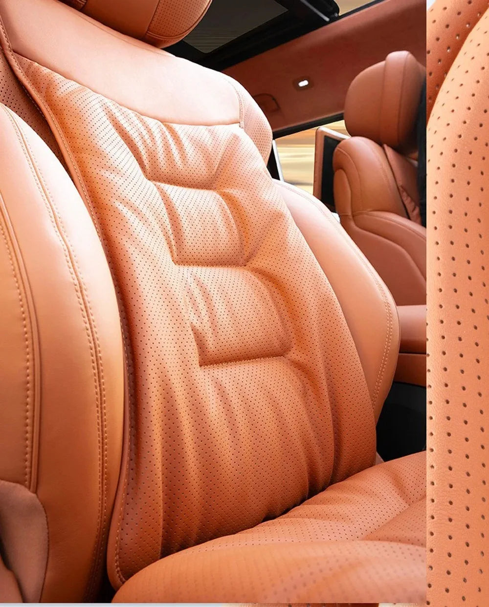 Car Seat Cushion Premium Comfortable Leather Car Seat Cushion Thickened Non-slip Single Piece Front and Rear Seat Cushion