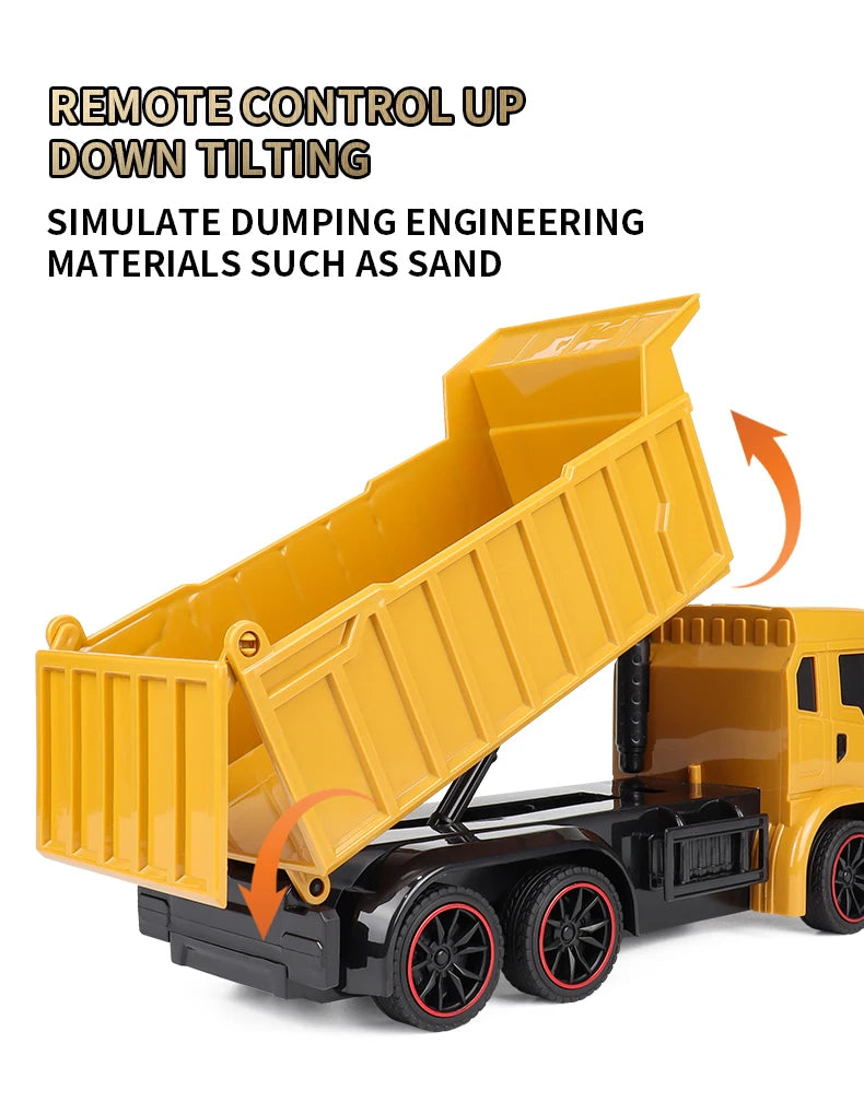 2024 New 11CH RC Excavator 1:20 Remote Control Truck 2.4G RC Crawler Engineering Vehicle Excavator Truck Radio Control Toys Gift