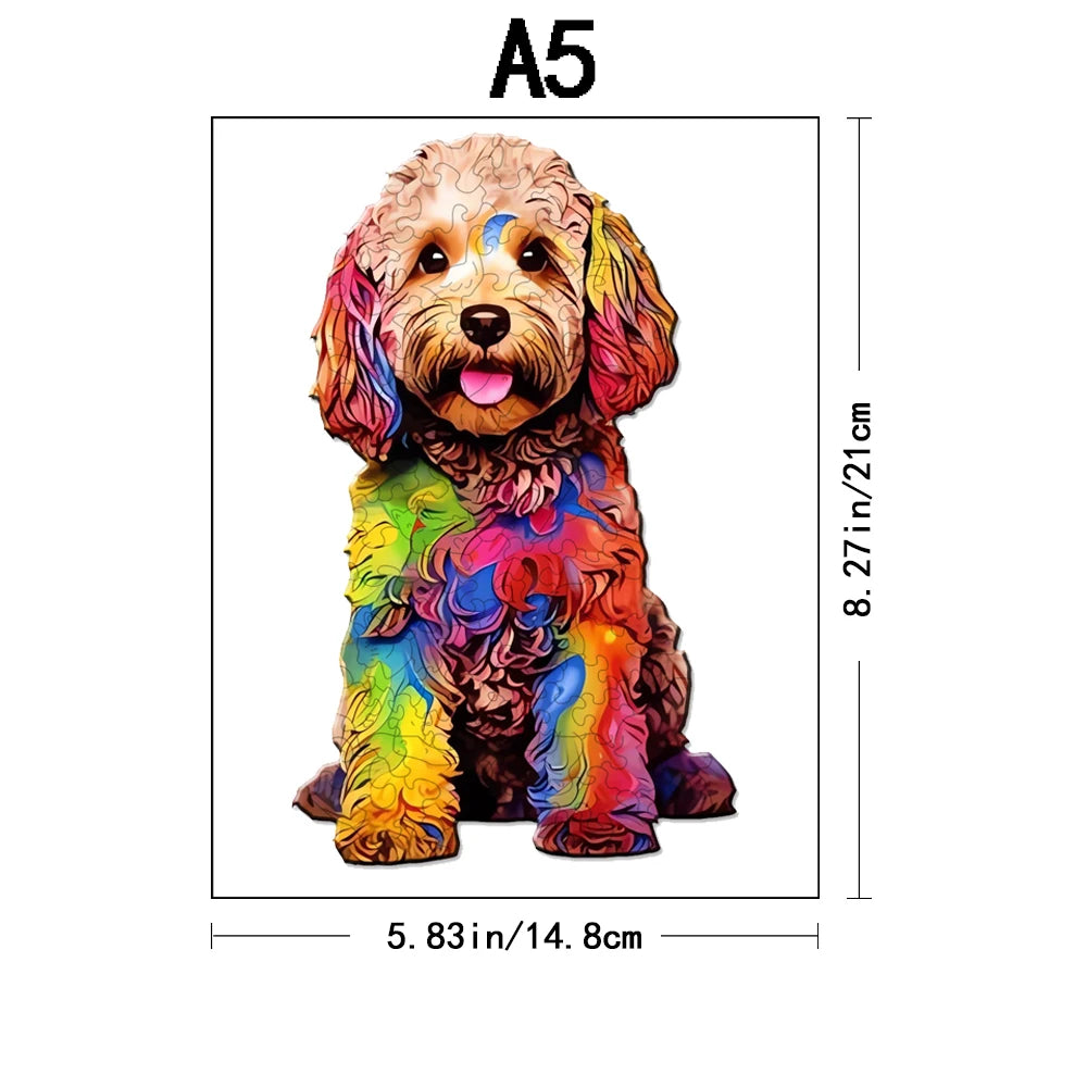 Jigsaw Puzzle Mysterious Animal Puzzles  Dog Puzzles Gift for Adult Kids Educational Fabulous Gift Interactive Games Wooden Toys