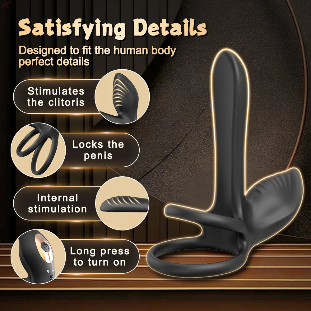 Wireless Bluetooth Vibrating Penis Ring Men Delay Ejaculation Cock Ring Vibrator Clitoris G Spot Stimulation Sex Toys for Couple