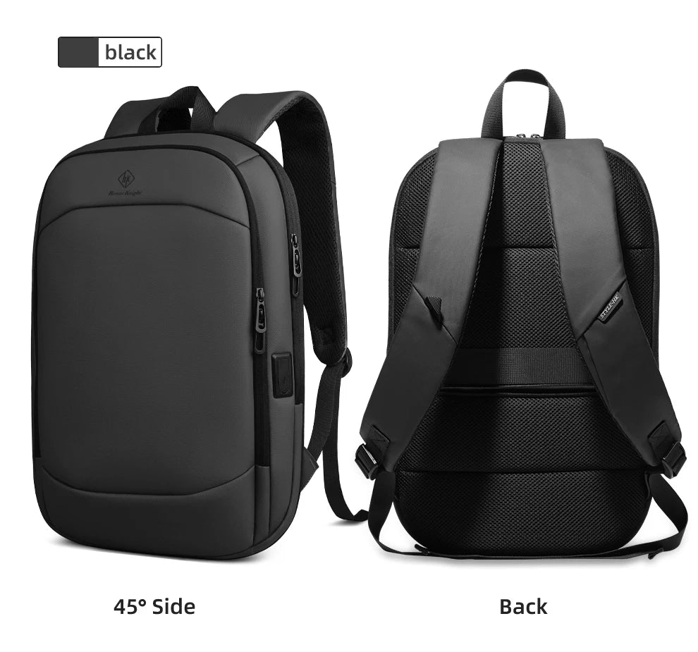 HcanKcan Men's Expandable Backpack Multifunction 17.3inch Laptop Bag Fashion Waterproof Travel Backpack Lightweight Business Bag