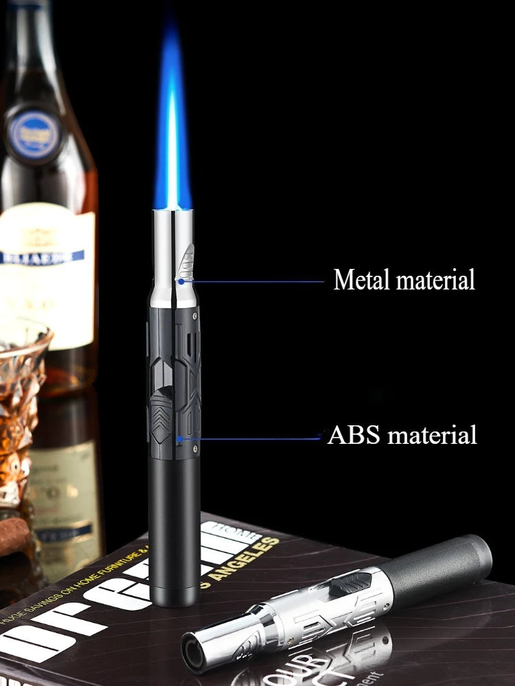 New High Temperature and High Power Spray Gun Lighter Metal Windproof Flame Spray Cigar Outdoor Butane Inflatable Torch Lighter