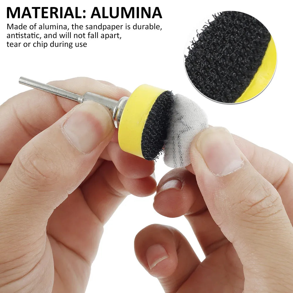 142pcs 1Inch Sanding Discs Pads Set 100-3000 Grit Abrasive Polishing Pad Kit For Rotary Tool Sandpapers Accessories Dropshipping