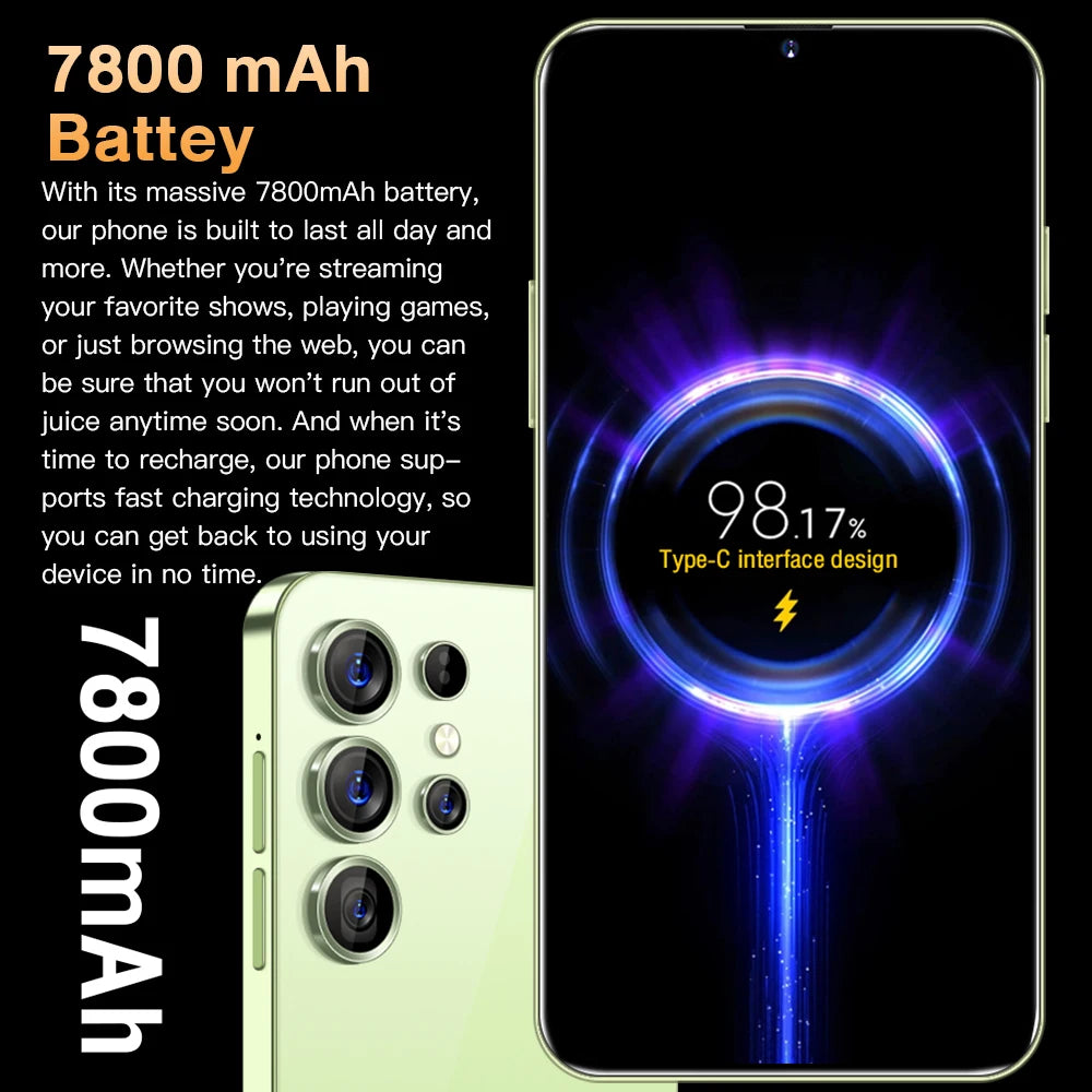 HOT 2025 new S25 Ultra original intelligent 5G dual card dual standby Android 13 system global version phones 8000mAh battery