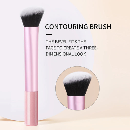 Single facial brightening, contouring and contouring brush beauty tool