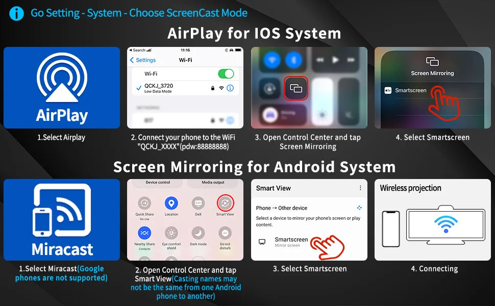 Imagebon 10.26" Wireless CarPlay & Android Auto Dash Cam ADAS 4K DVR Bluetooth Audio AUX GPS Navigation Dashboard Video Recorder