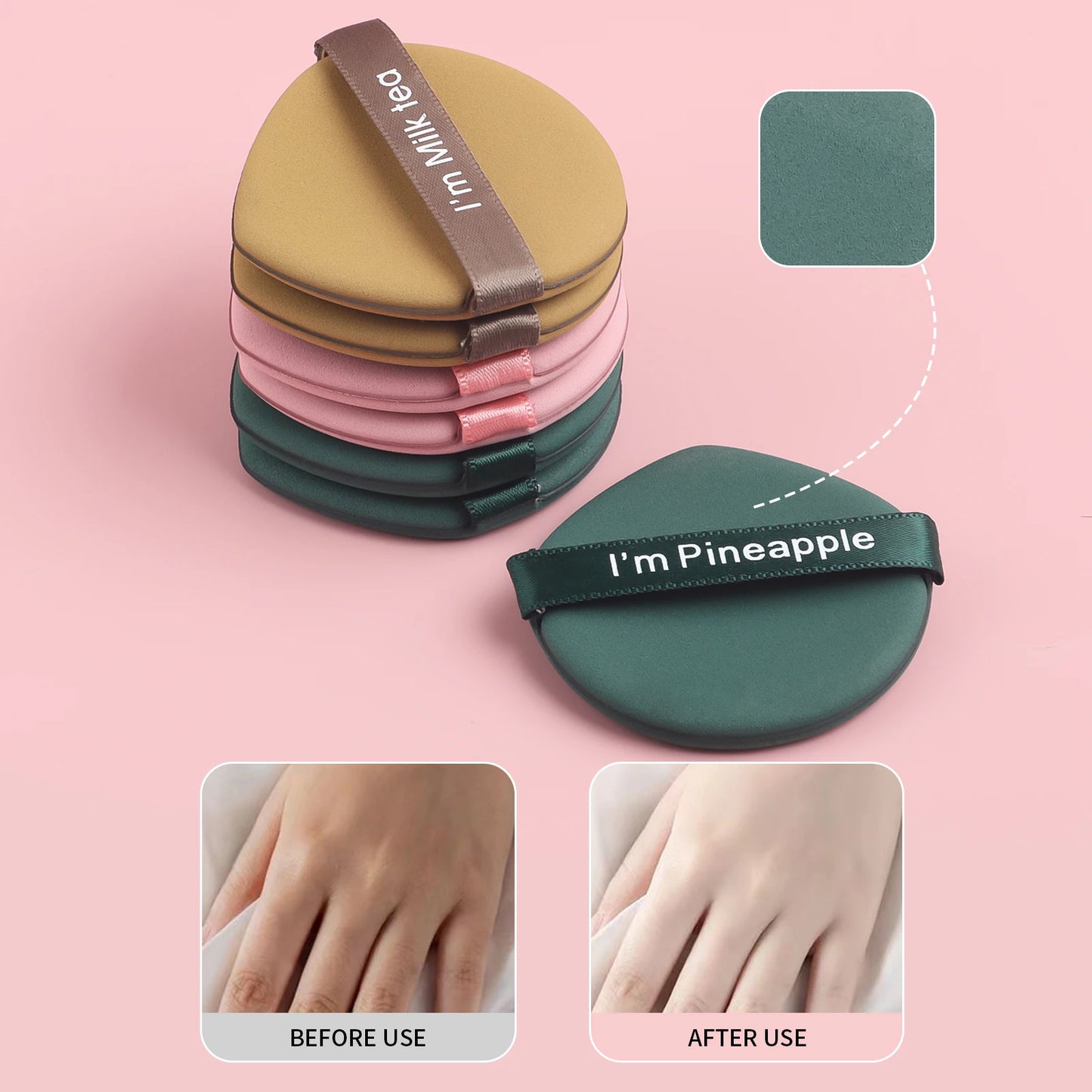 powder puff, 7pcs/box super-soft cushion  wet make-up sponge foundation powder powder BB cream special make-up tool