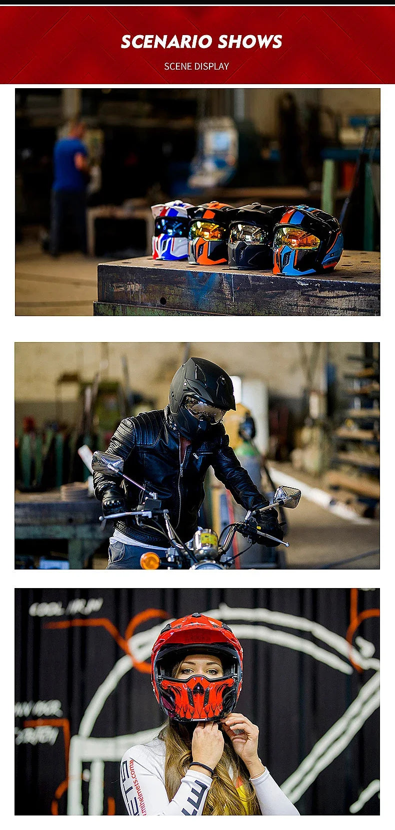 Spanish MT Streetfight Motorcycle Helmet Retro Street Fighter Combination  Four Seasons Detachable Full Face