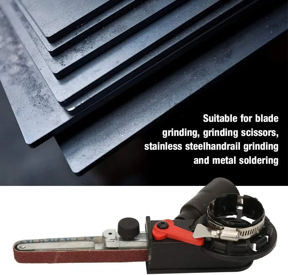 SI FANG Sander Machine Sanding Belt Adapter Head for Electric Angle Grinder Woodworking - Includes Multiple Sanding Belts