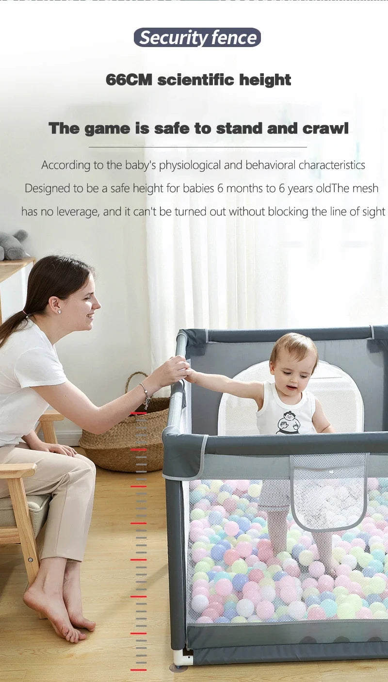IMBABY Baby Playpen 150x180cm Children's Parks for Babies with Foam Protection Newborn Fence Box Safety Children's Play Playpen