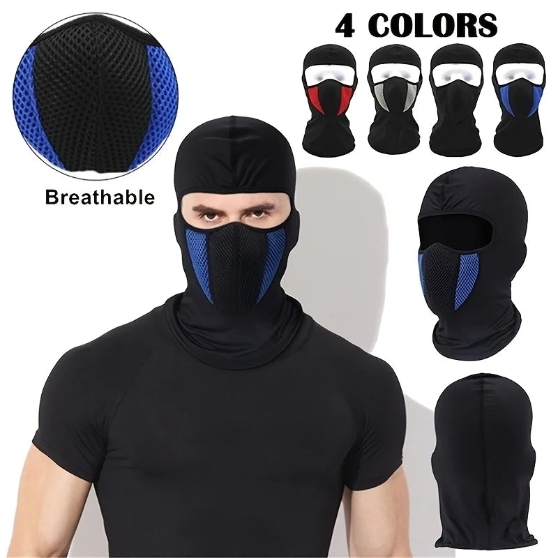 Motorcycle Full Face Mask Balaclava For Men & Women, Breathable Weather- Resistant Riding Sports Mask