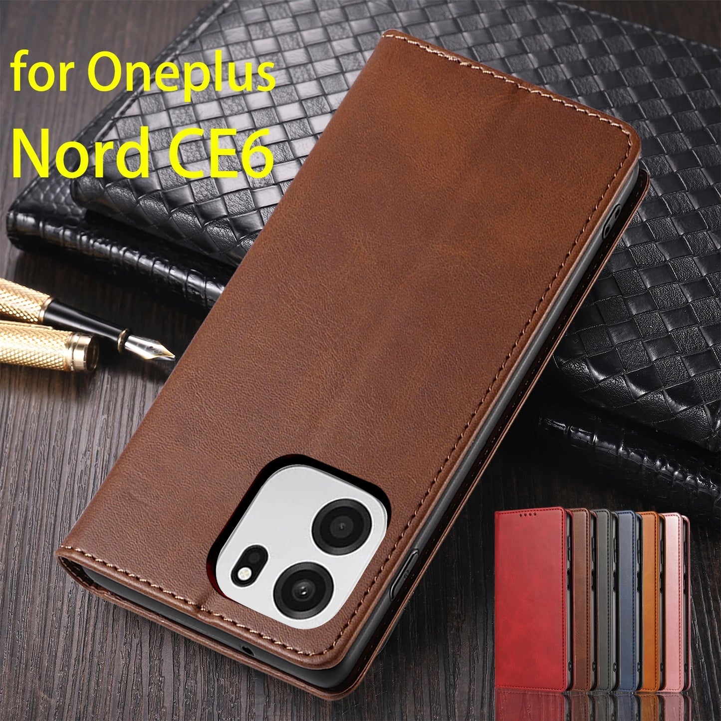 Leather Case for Oneplus Nord CE6 / CE 6 Flip Case Card Holder Holster Magnetic Attraction Cover Wallet Case Capa Fundas Coque