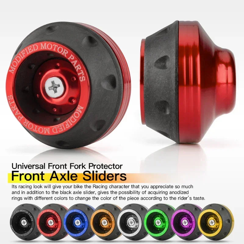 4PCS Universal Motorcycle Wheel Protection Crash Pad Motorbike Crash Protectors Alloy Motocross Falling Front Fork Slider Cups