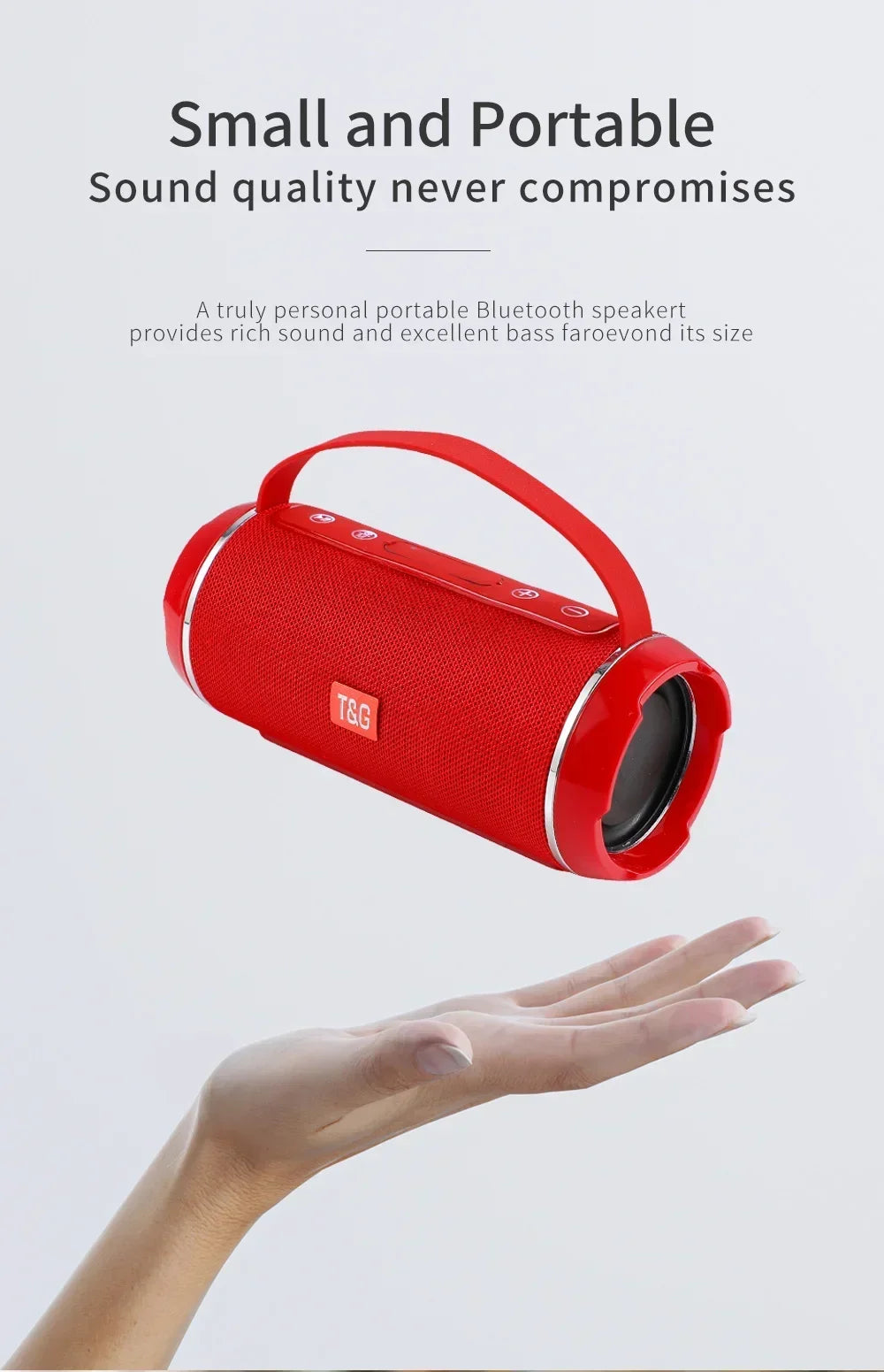 T&G TG116C Bluetooth Speakers Wireless Powerful Portable Speakers Box Outdoor Speaker Subwoofer Music Center Boom Box With Radio