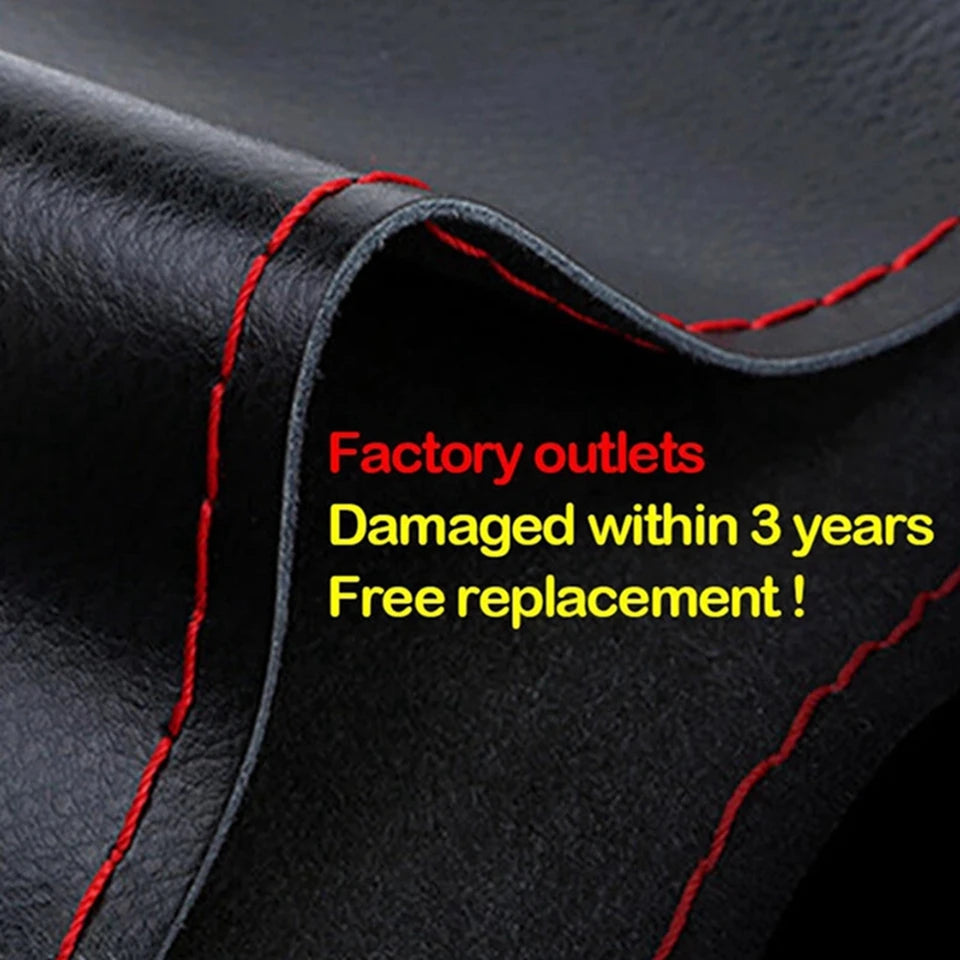 Car Steering Wheel Braid Cover Universal Fiber Leather Car Steering-wheel With Needles And Thread Auto Interior Accessories